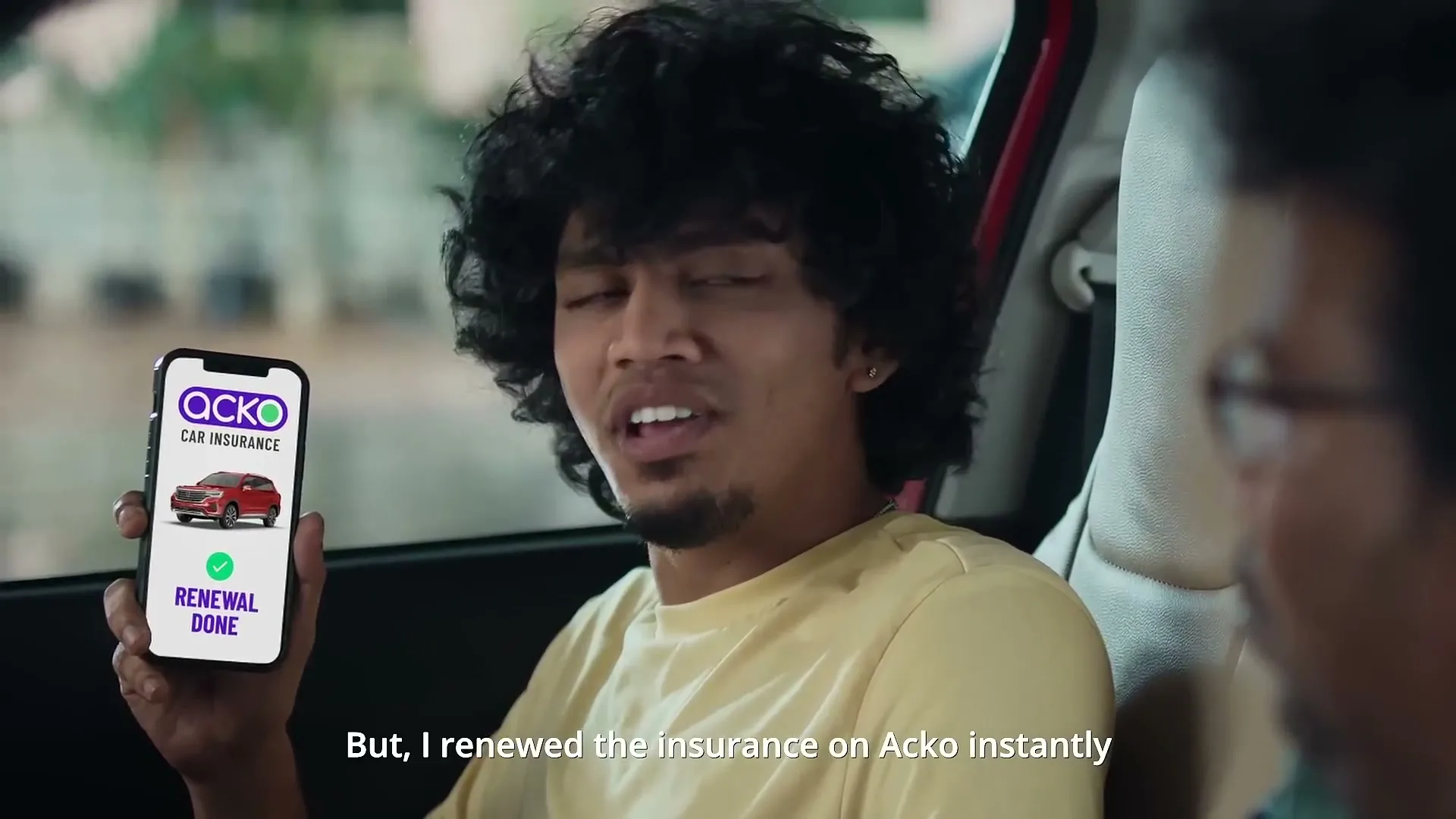 ACKO "Instant Renewals" (2024) commercial still