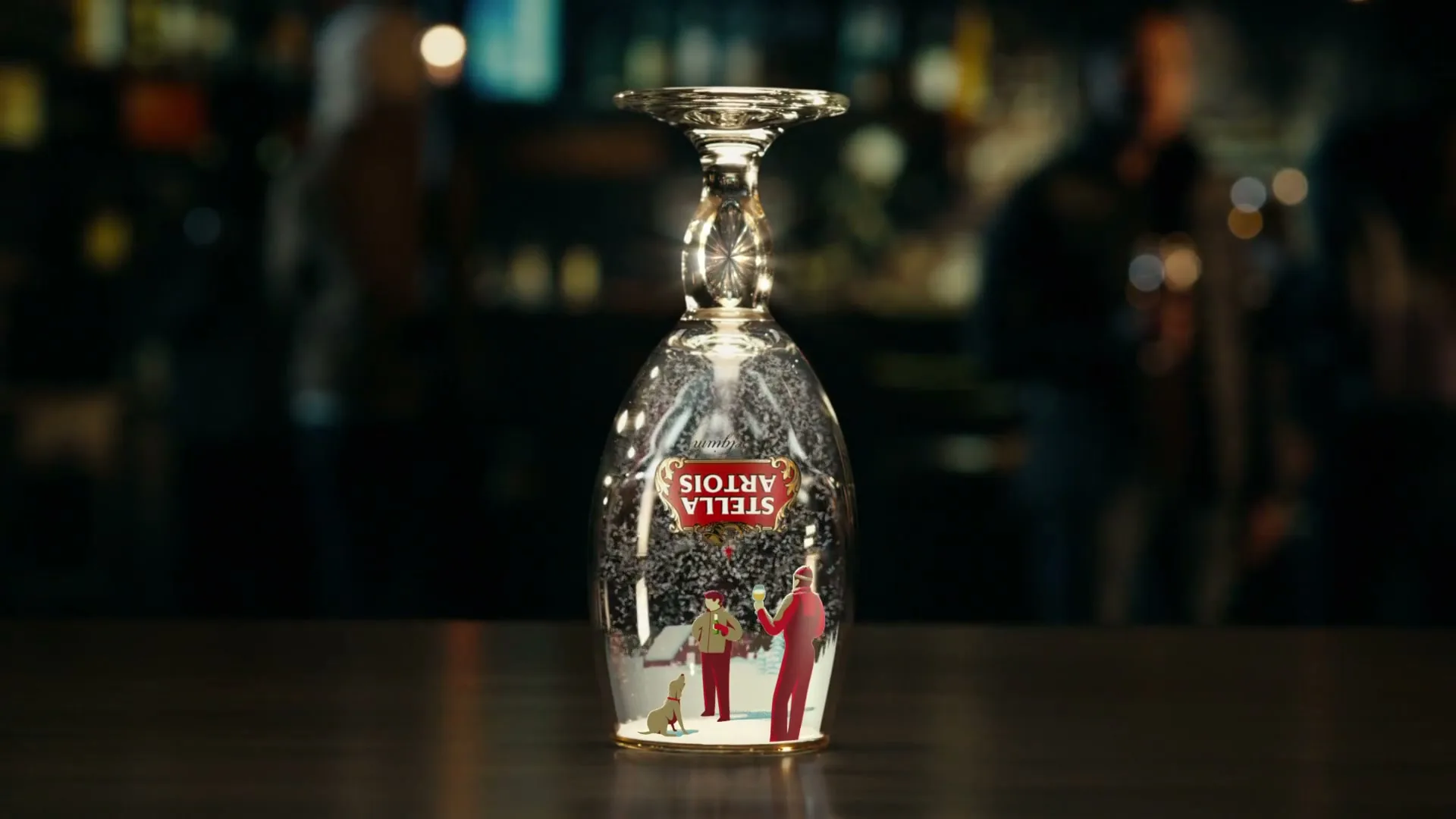 Stella Artois "Snow Globe Dog" (2025) commercial still
