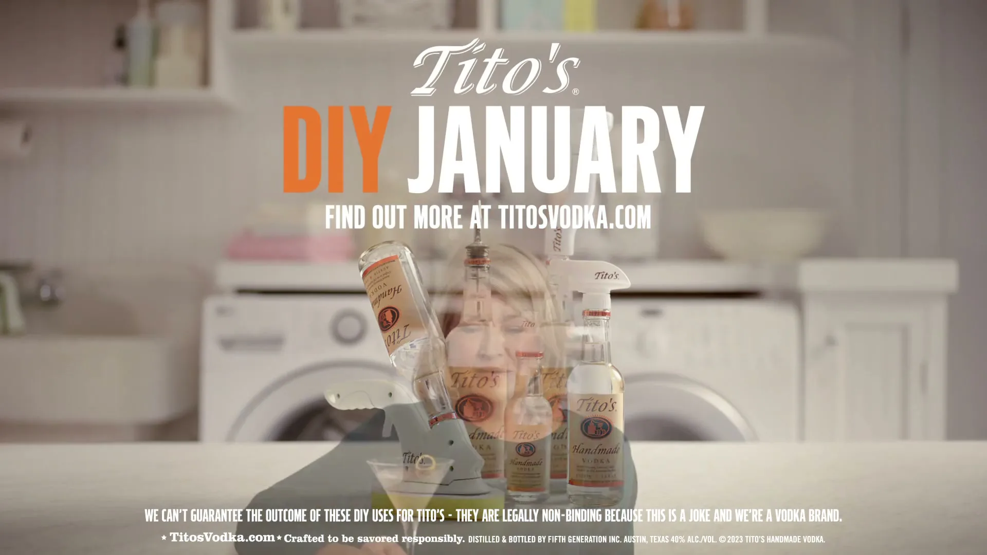 Tito's "Dry January" (2024) commercial still