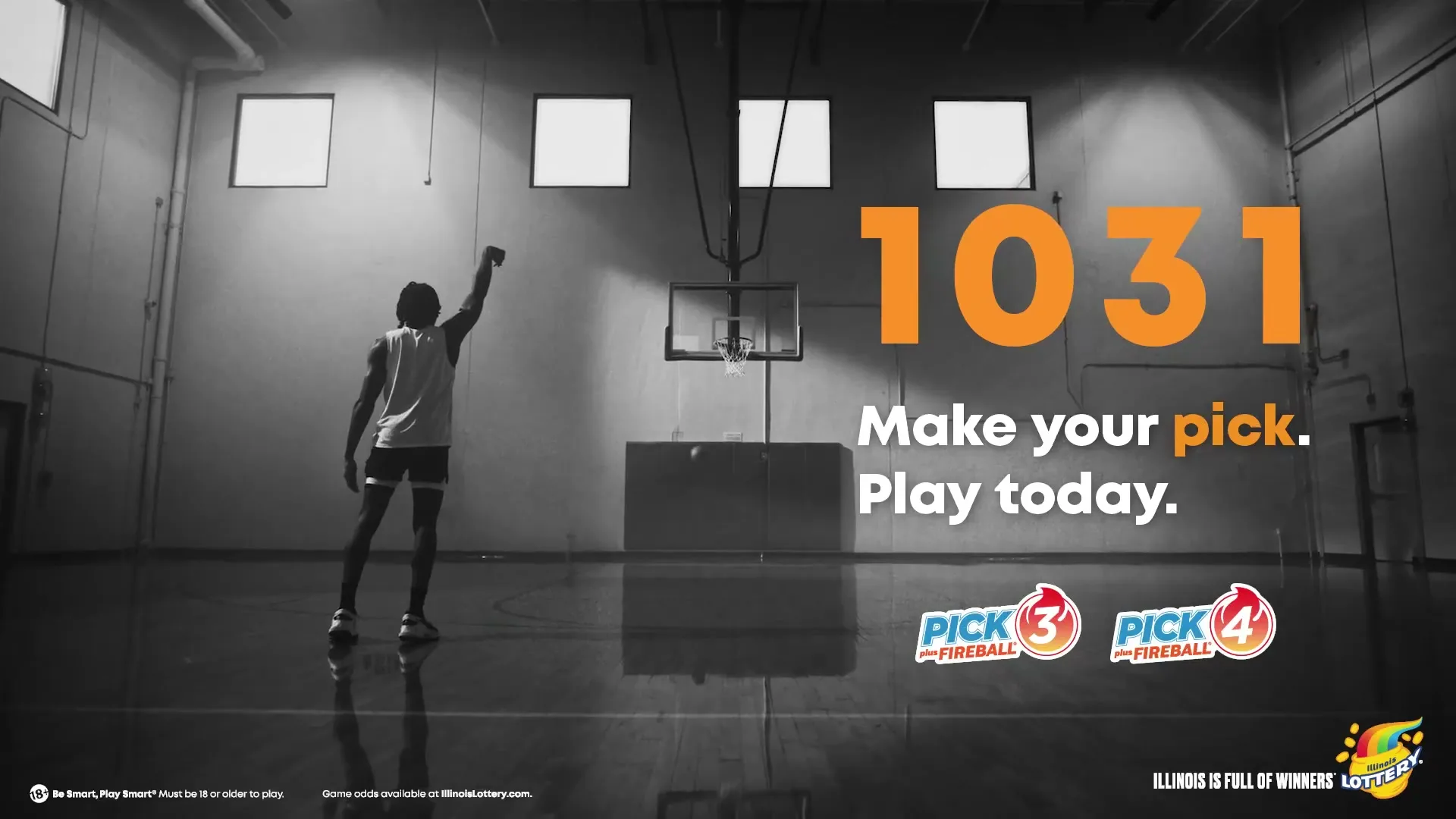 Illinois lottery "That's my pick" (2023) commercial still
