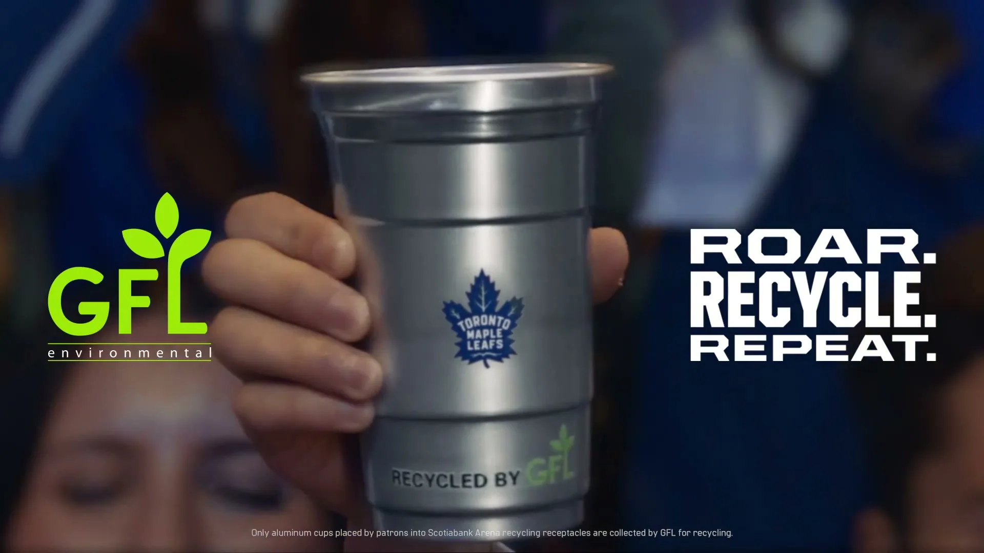 MLSE - Maple Leaf Sports and Entertainment "MLSE + GFL - Roar. Recycle. Repeat Edited Taylor McWade" (2024) commercial still