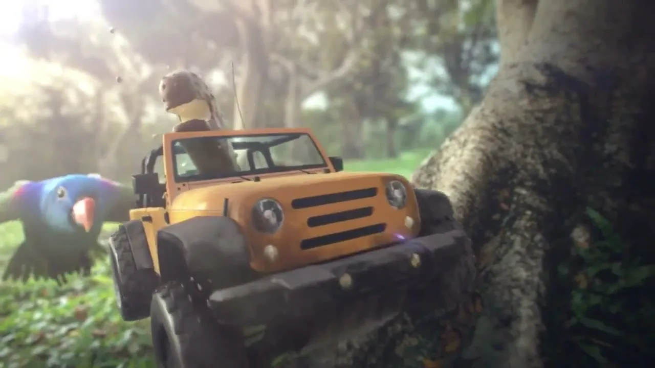 Wall's "Jurassic Parakeet" (2025) commercial still