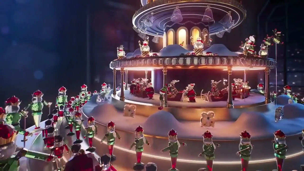 Swarovski "The Christmas Zoetrope" (2025) commercial still