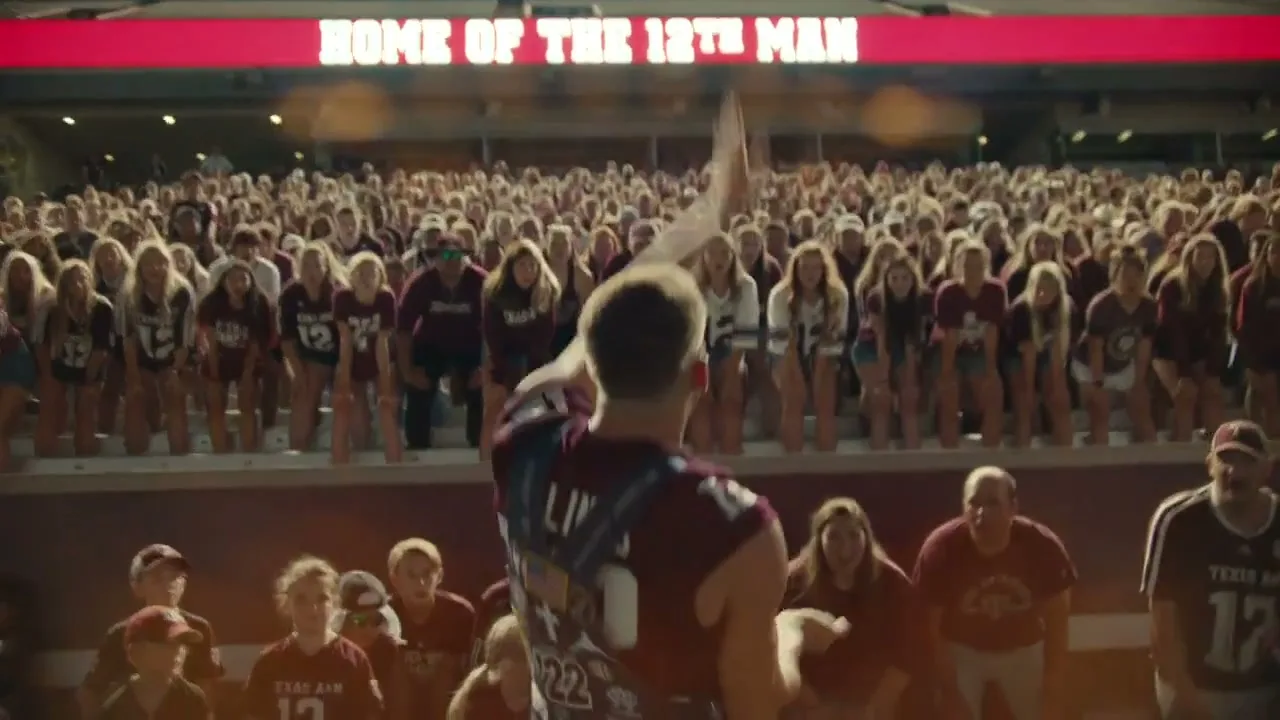 Texas A&M University "Midnight Yell" (2025) commercial still