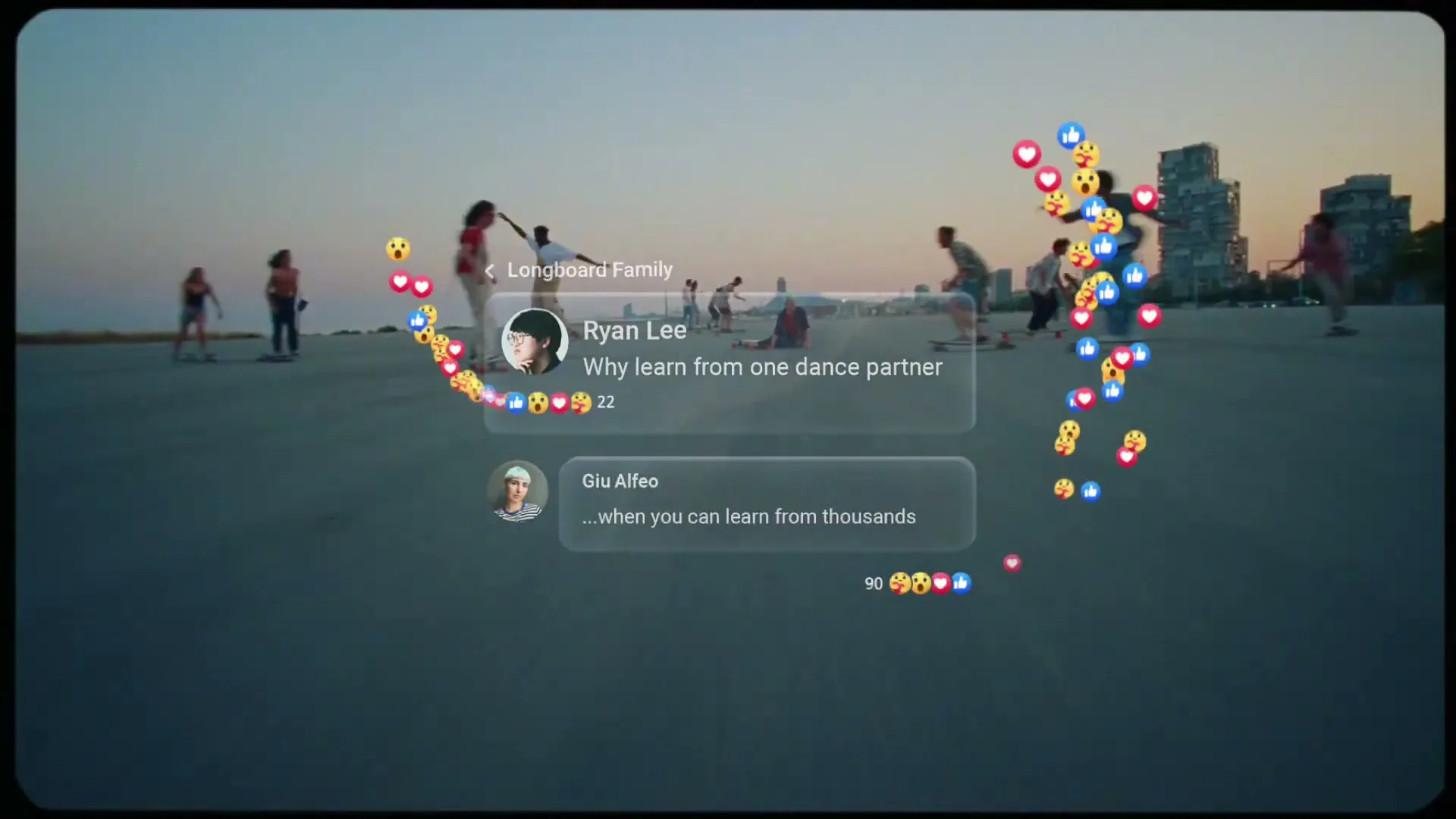 Meta "Longboard Family" (2022) commercial still