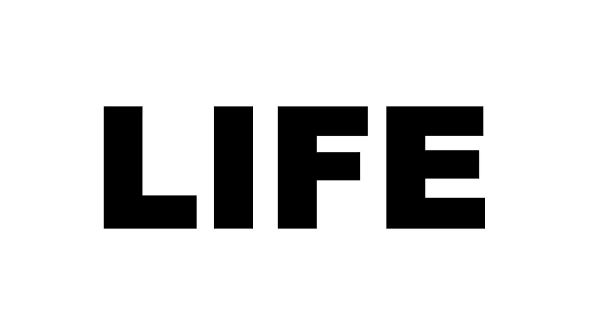 The word "LIFE" is displayed in bold, black, sans-serif capital letters against a plain white background.