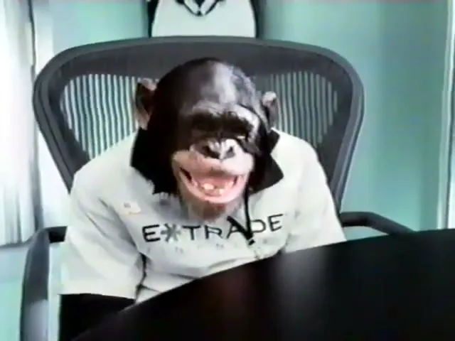 E*Trade "Monkey 2" (2001) commercial still