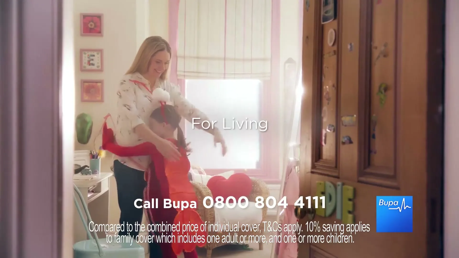 Bupa UK "For Living" (2017) commercial still