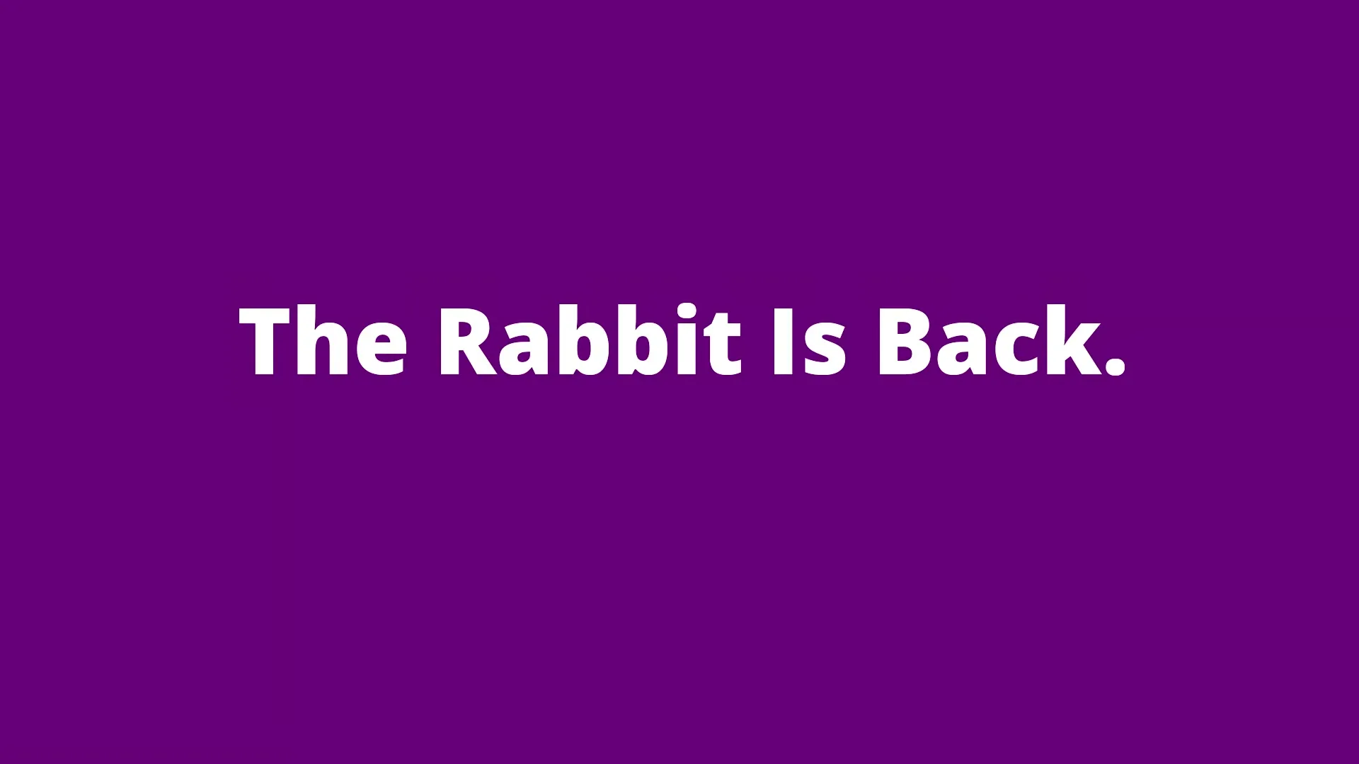 Volkswagen Golf “The Rabbit is Back” (2004), frame 3