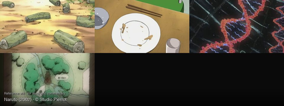 Naruto background art — A dirt path outdoors; On a wooden table; Inside a cell; A detailed map