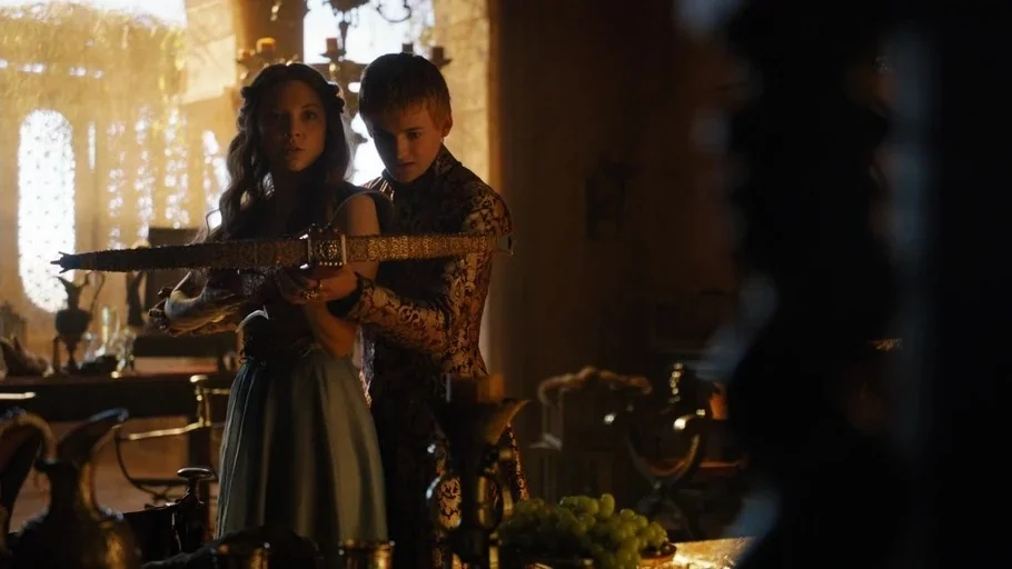 Game of Thrones: The Last Watch (2019) movie still: medium — A stone-walled interior room features ornate metallic furniture and dim, atmospheric…