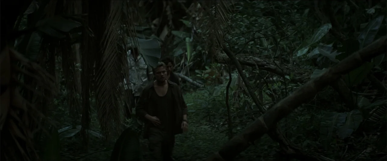 Blood Diamond (2006) movie still: medium — A dense, overgrown tropical jungle features thick ferns and dark, encroaching tree branches. A young man…