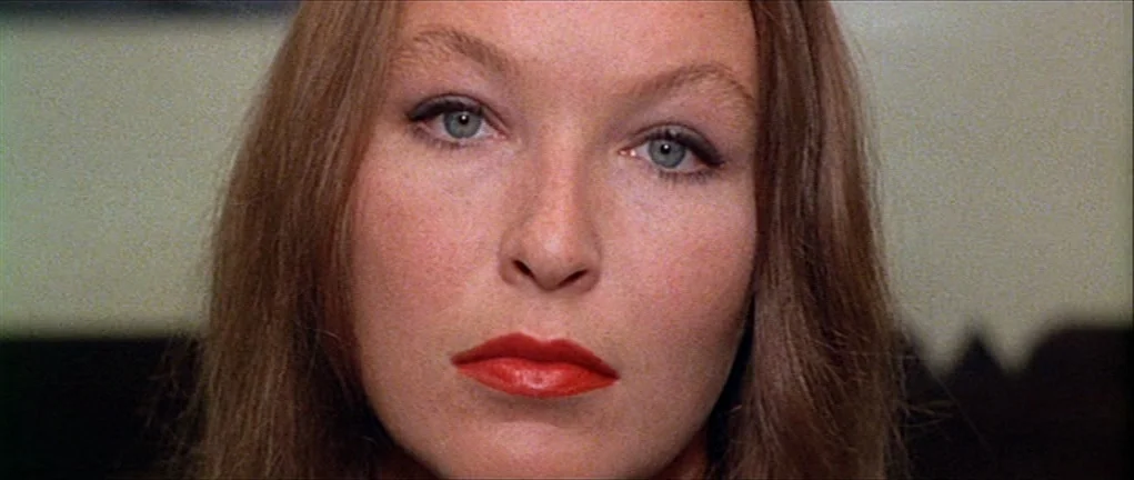 Two or Three Things I Know About Her (2 ou 3 choses que je sais d’elle) (1967) movie still: closeup — A close-up view of a woman with long light…