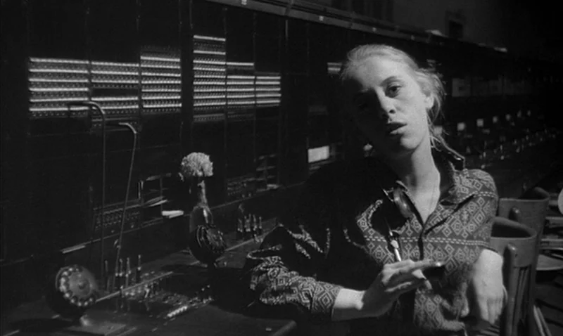 Love Affair, or the Case of the Missing Switchboard Operator (1967) movie still: medium — A dark, industrial room contains a large, complex…