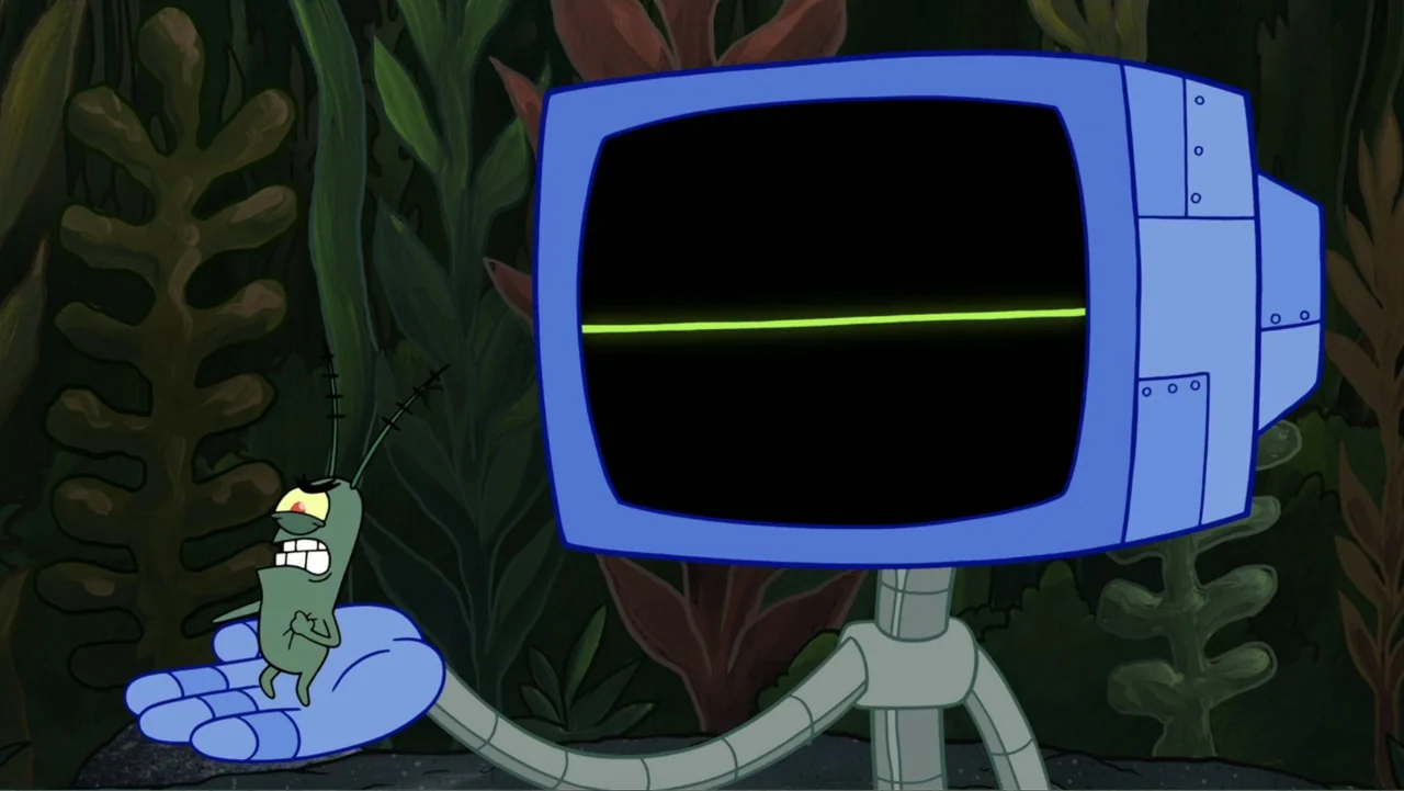 SpongeBob Squarepants: Kreepaway Kamp (2024) movie still: medium — An underwater environment filled with dark sea plants serves as the background…