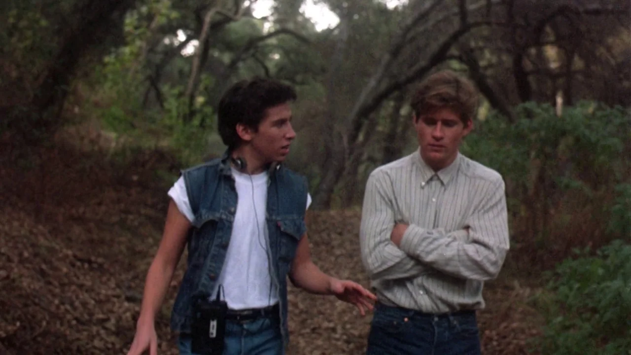 Friday the 13th: The Final Chapter (1984) movie still: medium — A dirt trail winds through a dense patch of trees with dry leaves.