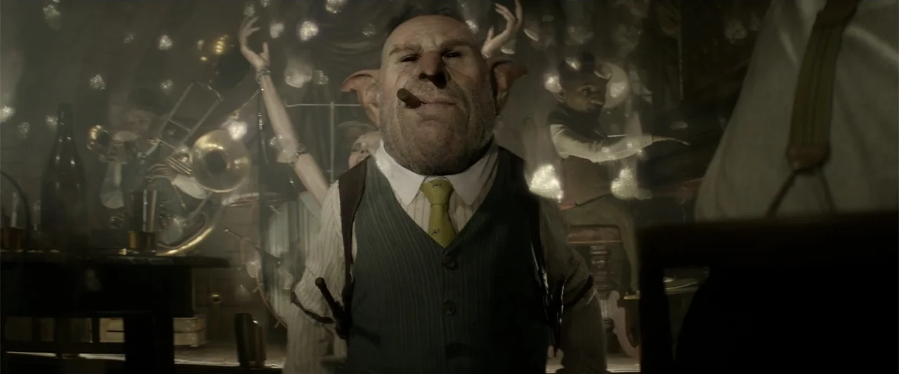 Fantastic Beasts and Where to Find Them (2016) movie still: medium — A dimly lit 1920s-style club filled with hazy atmosphere and floating dust…