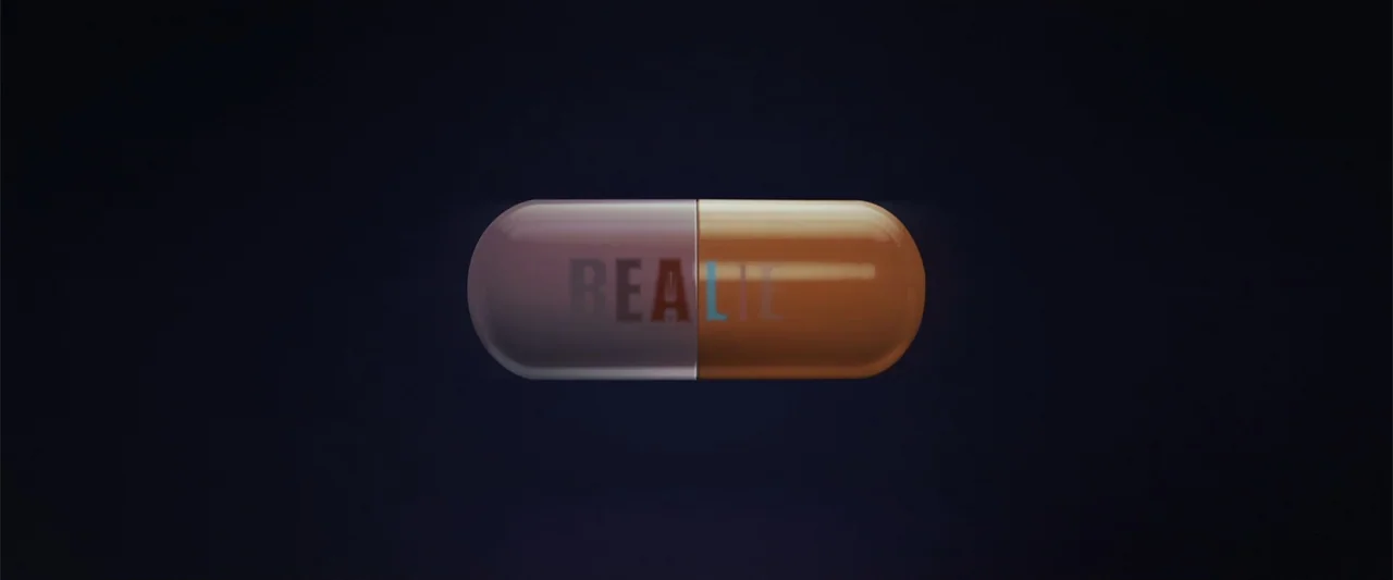 Along with the Gods: The Two Worlds (2017) movie still: closeup — A pharmaceutical capsule is centered against a dark, featureless void background.…