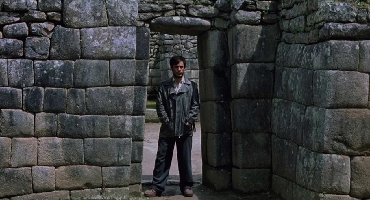 The Motorcycle Diaries (2004) movie still: fullbody — Ancient stone ruins constructed from massive, precisely fitted interlocking blocks form a…