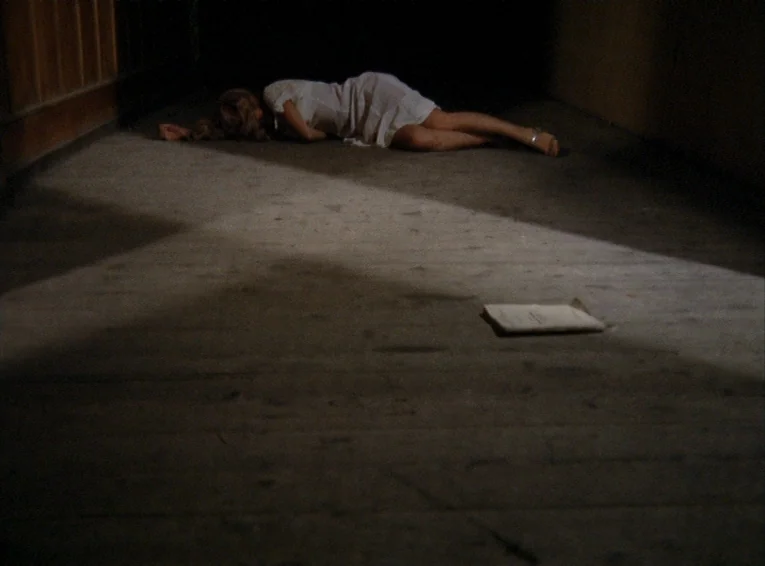 The Merchant Of The Four Seasons (1971) movie still: wide — An attic space features wide wooden floorboards and dark walls illuminated by a single…