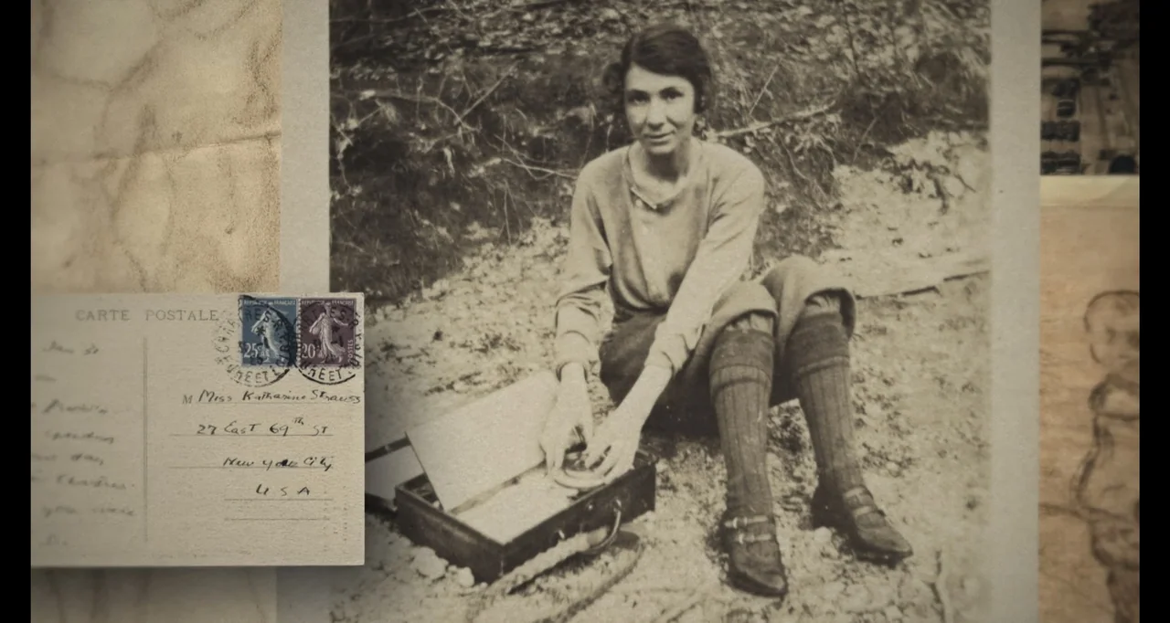 Living With Lincoln (2015) movie still: fullbody — A sepia-toned historical photograph shows a young woman outdoors sitting on the ground. She is…