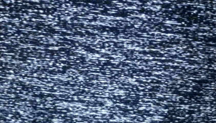 The Seventh Continent (1989) movie still: establishing — A field of white and gray electronic interference fills the entire frame. The texture…
