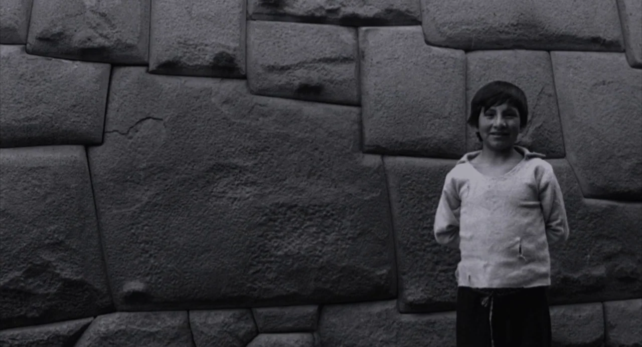 The Motorcycle Diaries (2004) movie still: fullbody — A massive Inca-style masonry wall consists of large, precisely fitted interlocking stone…