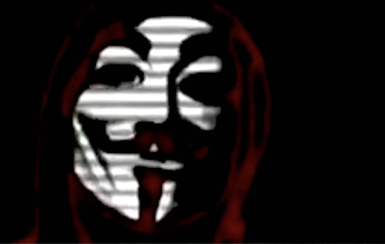 No Place to Hide (1992) movie still: closeup — A dark, underexposed environment frames a person wearing a stylized white mask. The person faces the…