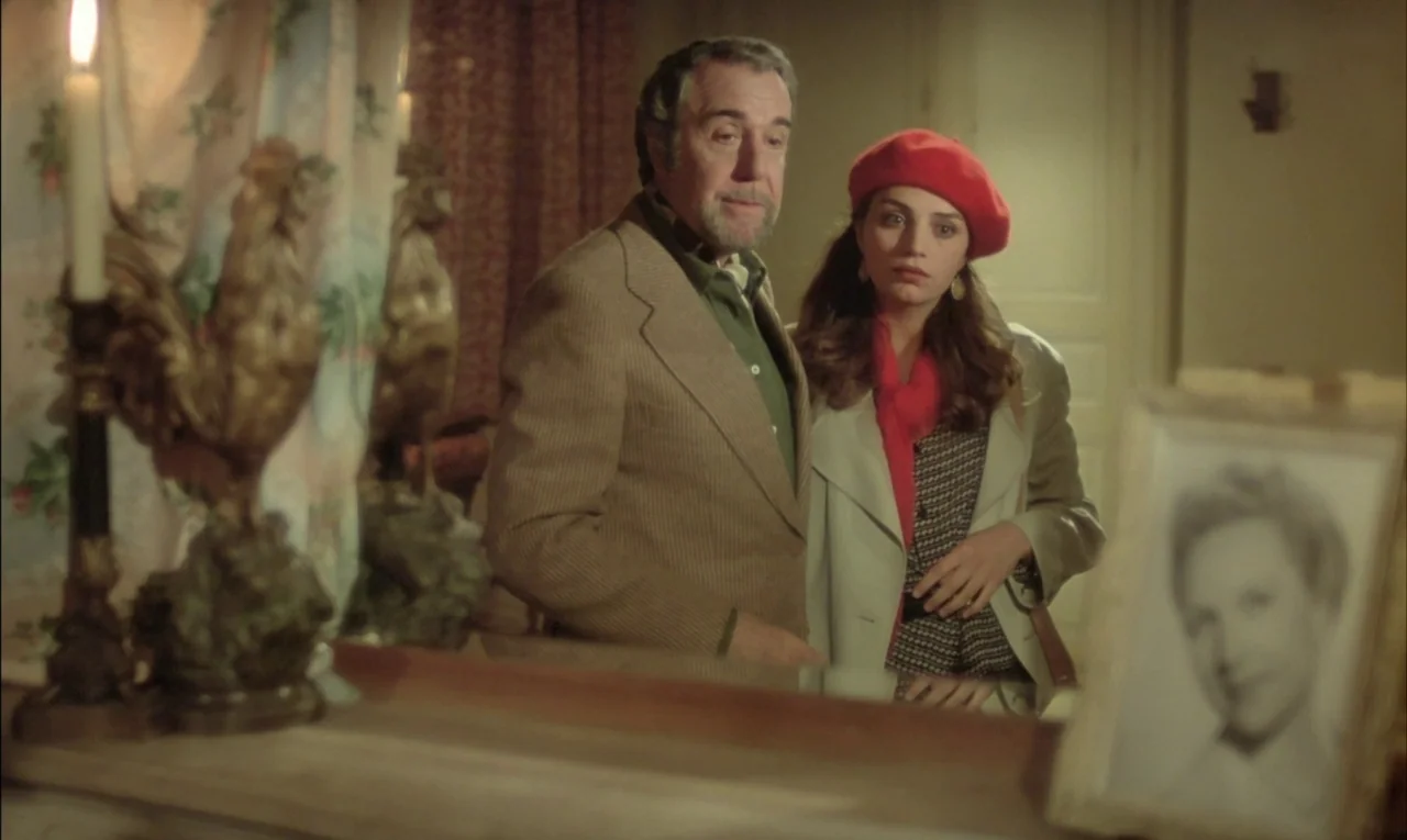 That Obscure Object of Desire (1977) movie still: medium — A domestic space with wooden furniture and ornate decorations. An older man and a young…