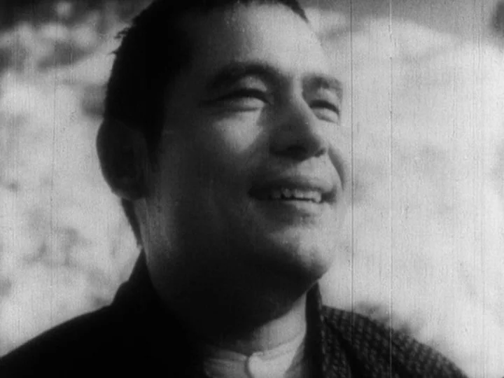 Sanshiro Sugata Part II (1945) movie still: closeup — An outdoor setting with a light-textured, out-of-focus background suggesting natural…