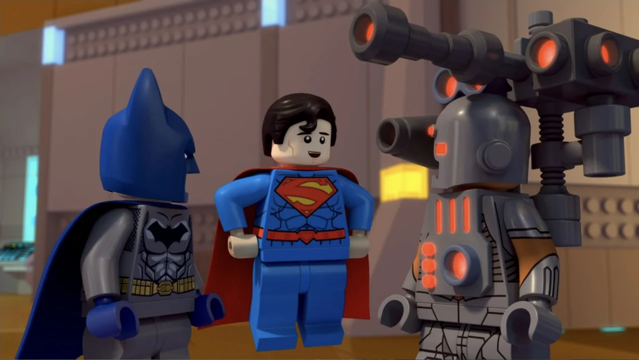 LEGO DC Comics Super Heroes: Justice League - Attack of the Legion of Doom! (2015) movie still: medium — A sterile room features smooth wall panels…