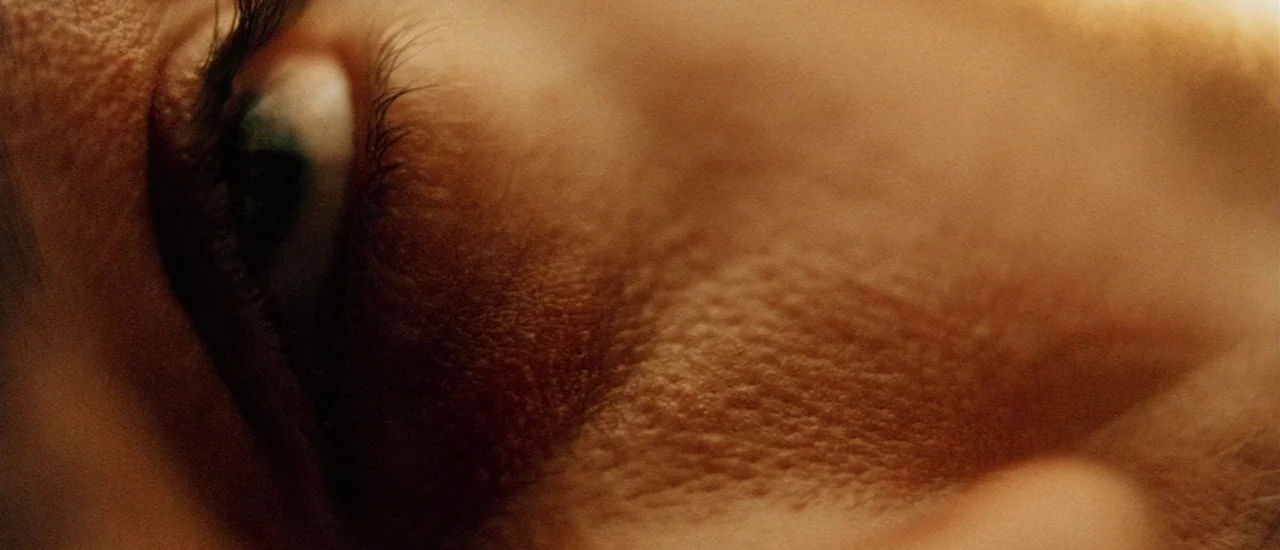 Renegade (2004) movie still: closeup — A close-up view of human skin and an open eye. The focus is on the surface details of the eyelid and cheek.