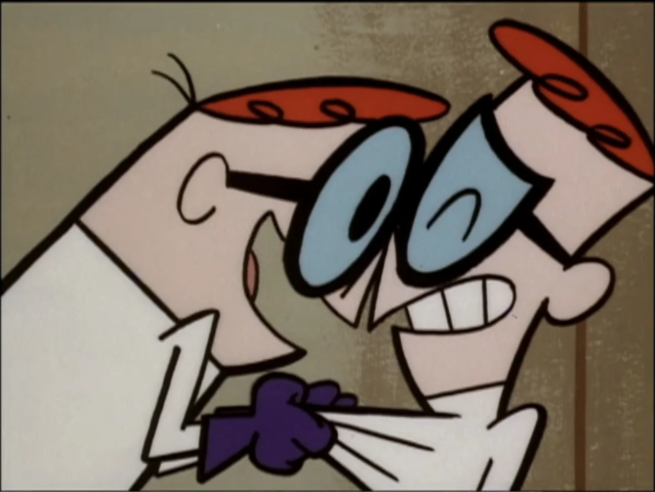 Dexter's Laboratory: Ego Trip (1999) movie still: medium — A cartoon laboratory setting with flat walls and minimalist architectural details. Two…