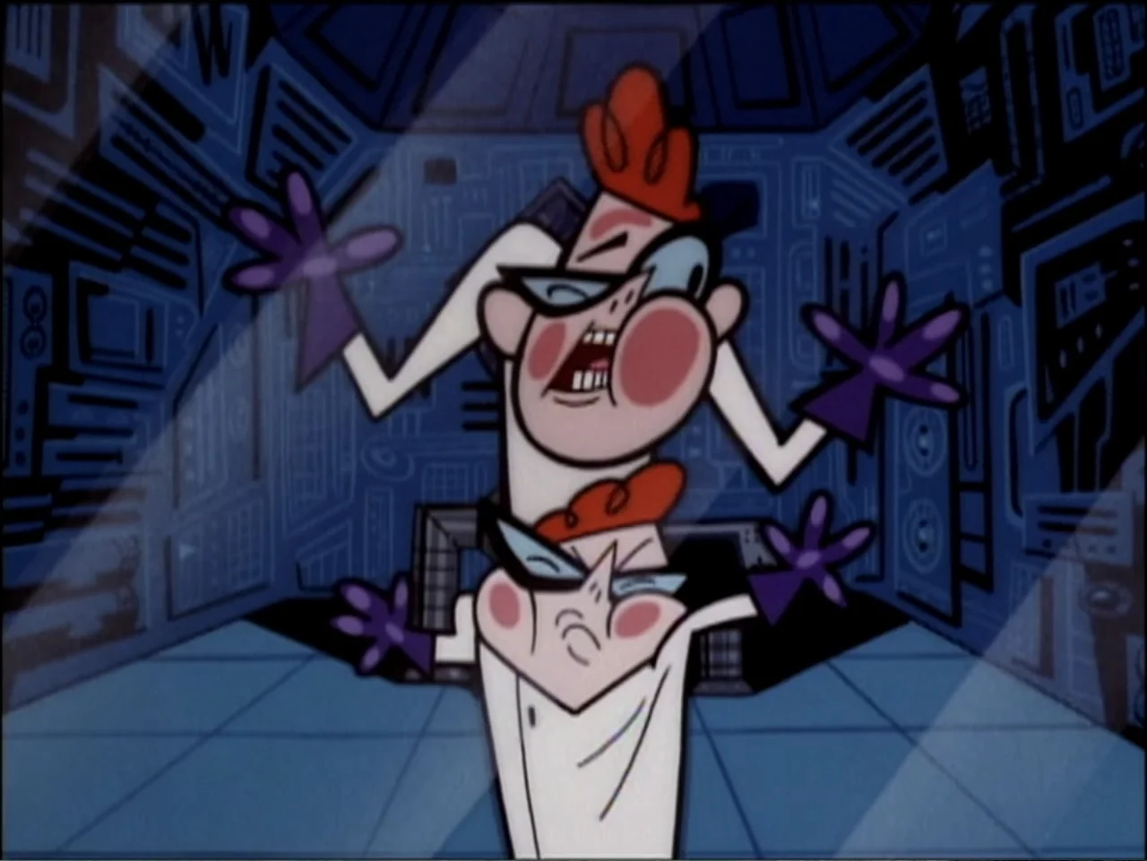 Dexter's Laboratory: Ego Trip (1999) movie still: medium — A high-tech laboratory interior with various control consoles visible on the wall. A…