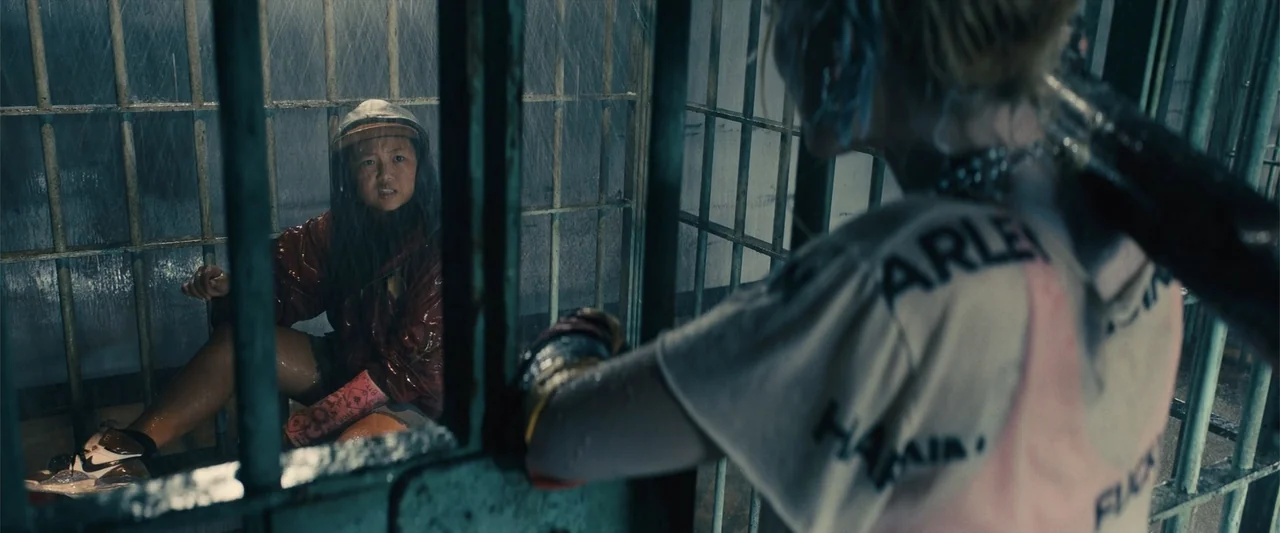 Birds of Prey (and the Fantabulous Emancipation of One Harley Quinn) (2020) movie still: medium — A wet prison cell with heavy iron bars and dark,…