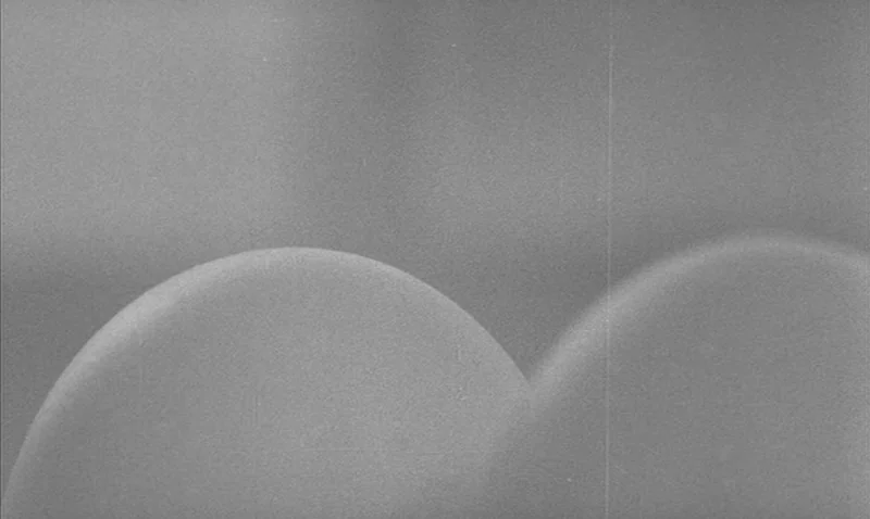 Love Affair, or the Case of the Missing Switchboard Operator (1967) movie still: closeup — An abstract monochromatic frame shows two overlapping…