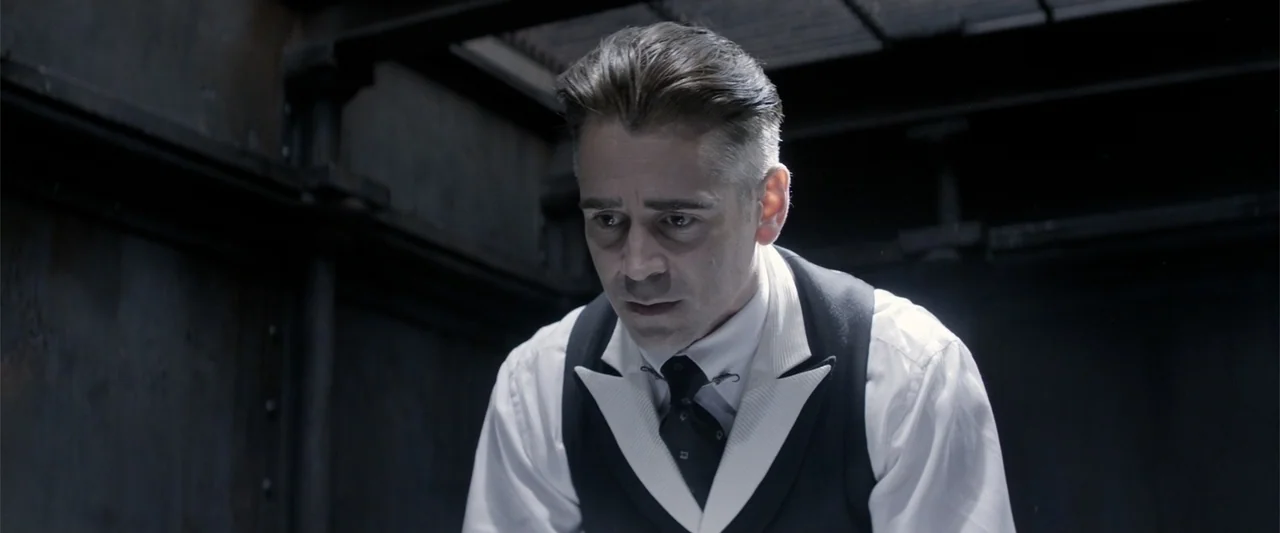 Fantastic Beasts and Where to Find Them (2016) movie still: medium — A dark industrial space with metallic walls and structural steel beams visible…